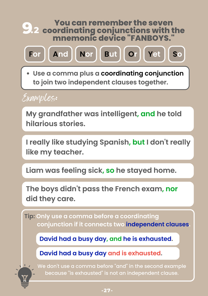 Coordinating Conjunctions